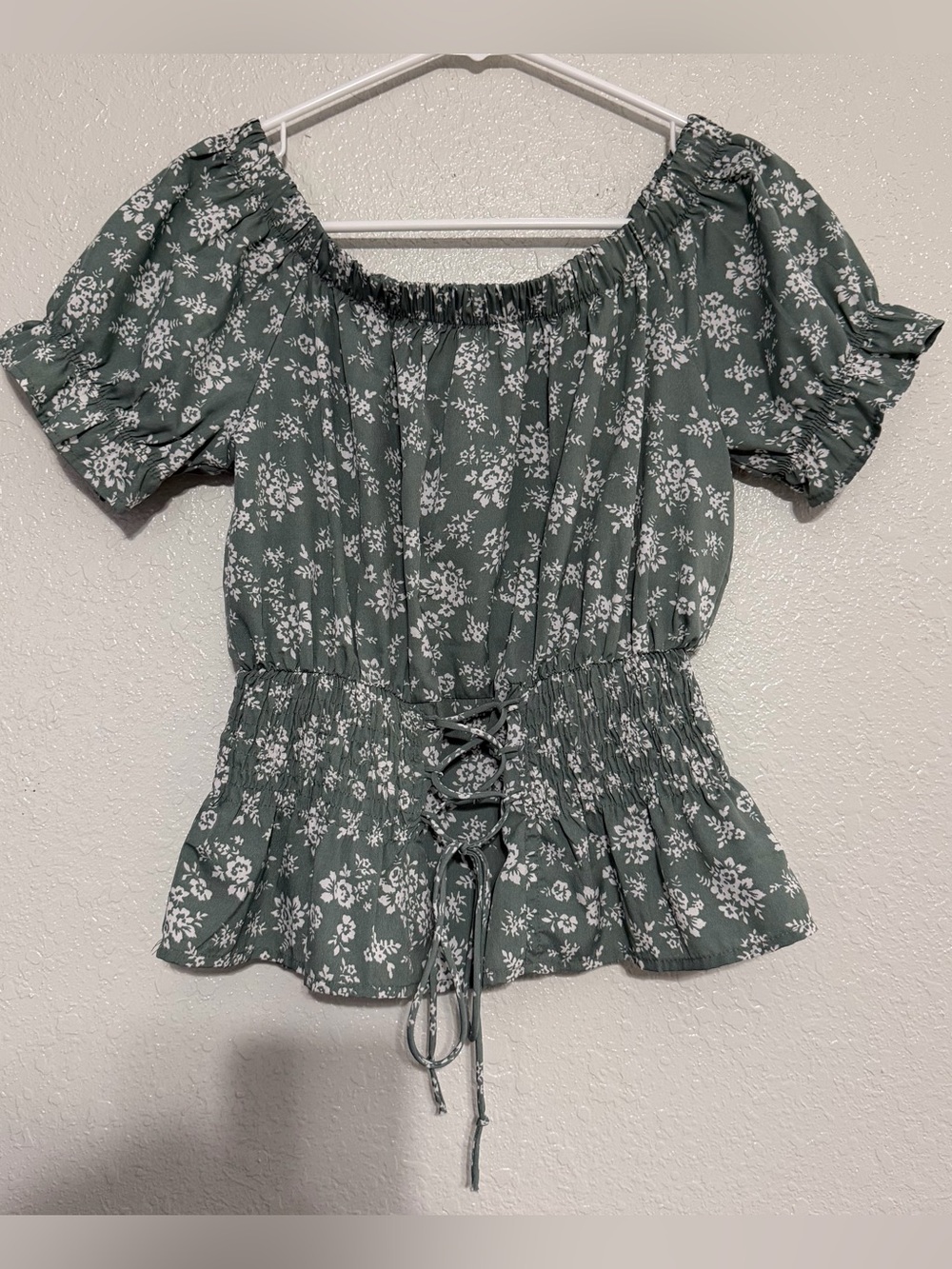 Floral Smocked Peplum Top